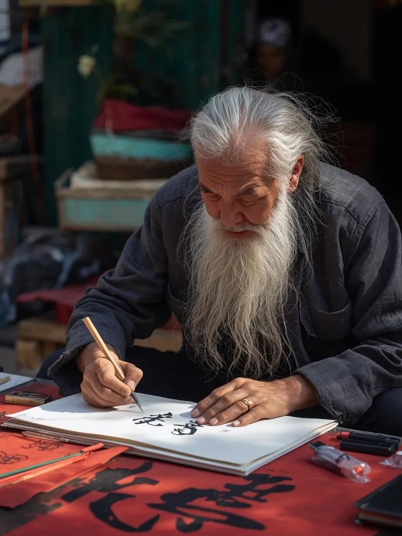 Xem ảnh xin chữ phố ông đồ may