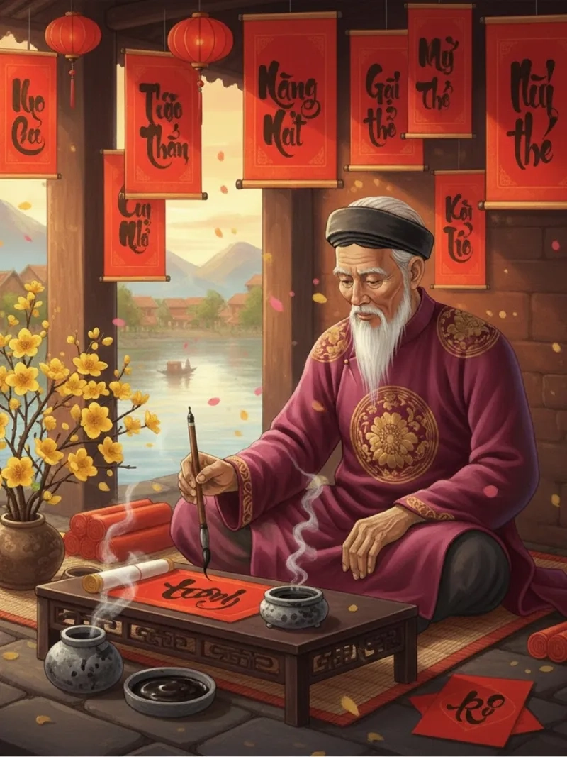 Góc phố ông đồ Nhà Văn hóa Thanh niên