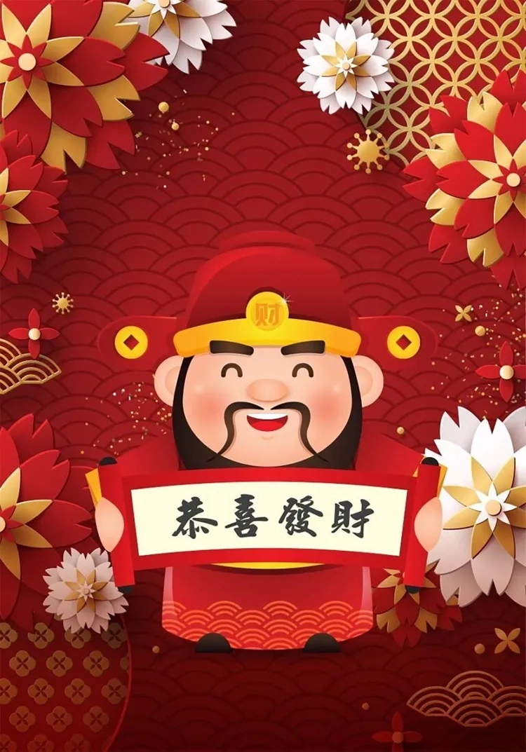 Hình nền thần tài may mắn gắn liền văn hóa Việt