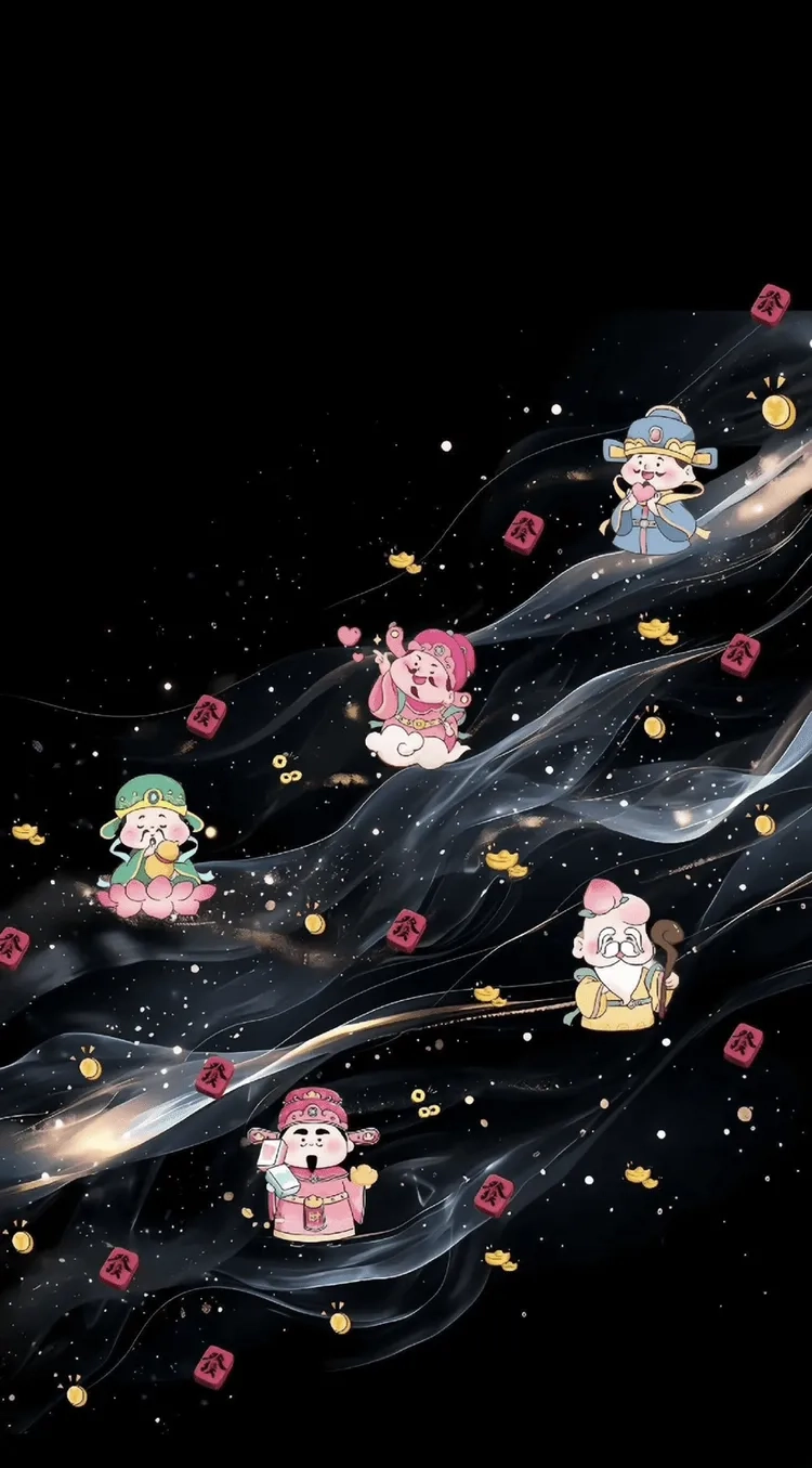 Hình nền thần tài cute cùng ảnh thần tài chibi dễ thương