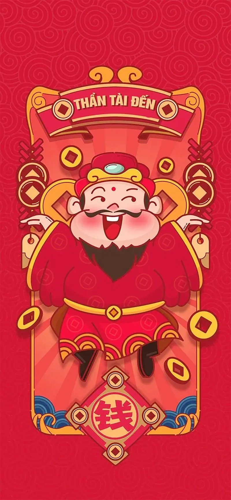 Dễ thương may mắn cùng hình nền thần tài đẹp