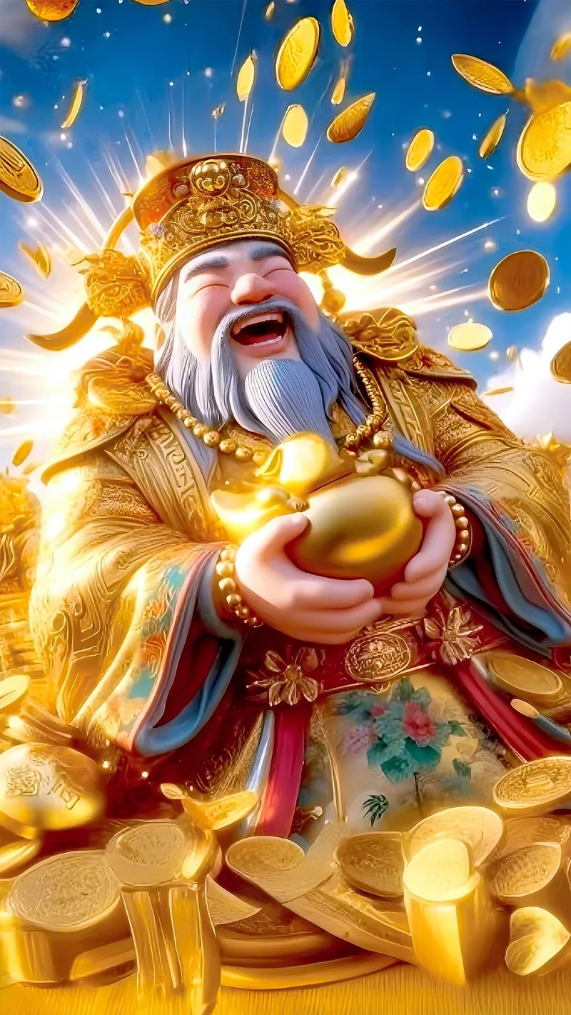 Thu hút tài khí với hình nền thần tài đẹp