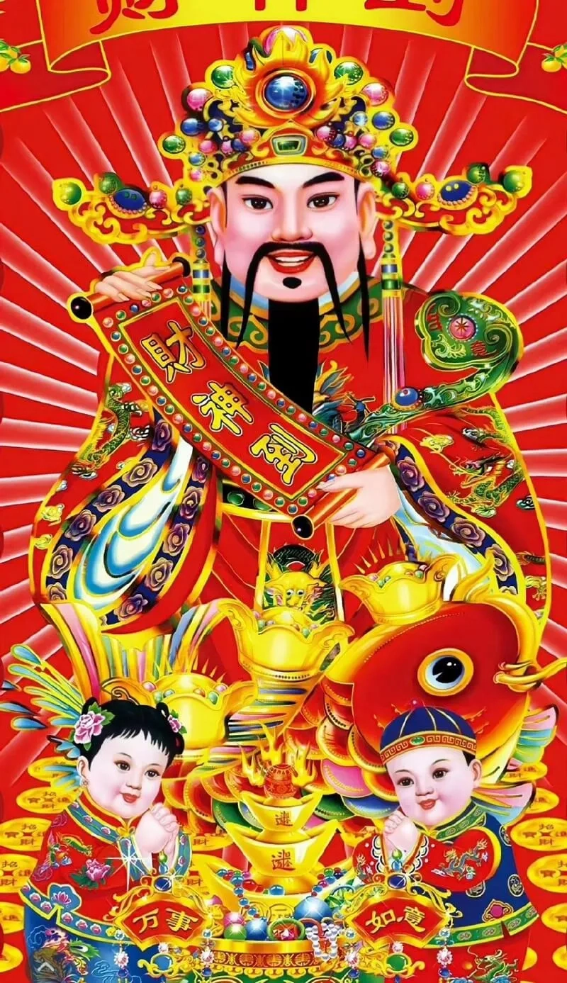 Sự tôn nghiêm thể hiện qua hình nền thần tài đẹp