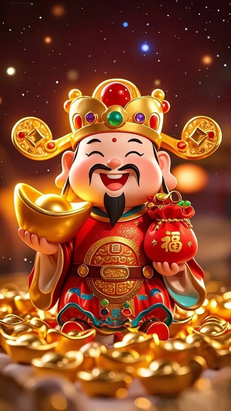 Hình nền thần tài iphone phát lộc đầu năm