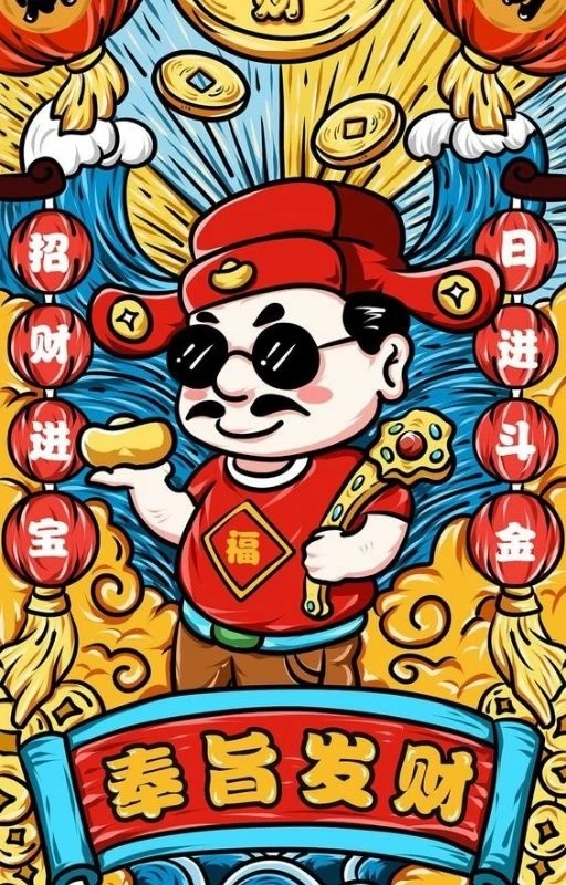 Hình nền thần tài phát lộc cùng hình nền ông thần tài phát tài