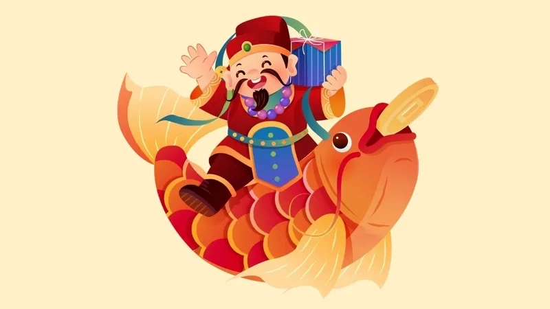 Hình nền thần tài phát lộc kết hợp hình nền thần tài may mắn