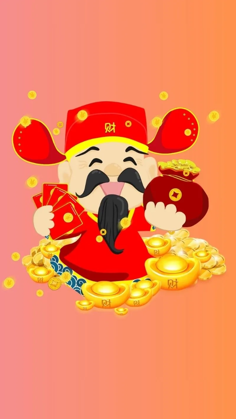 Hình nền thần tài phát lộc phù hợp hình nền thần tài cho máy tính