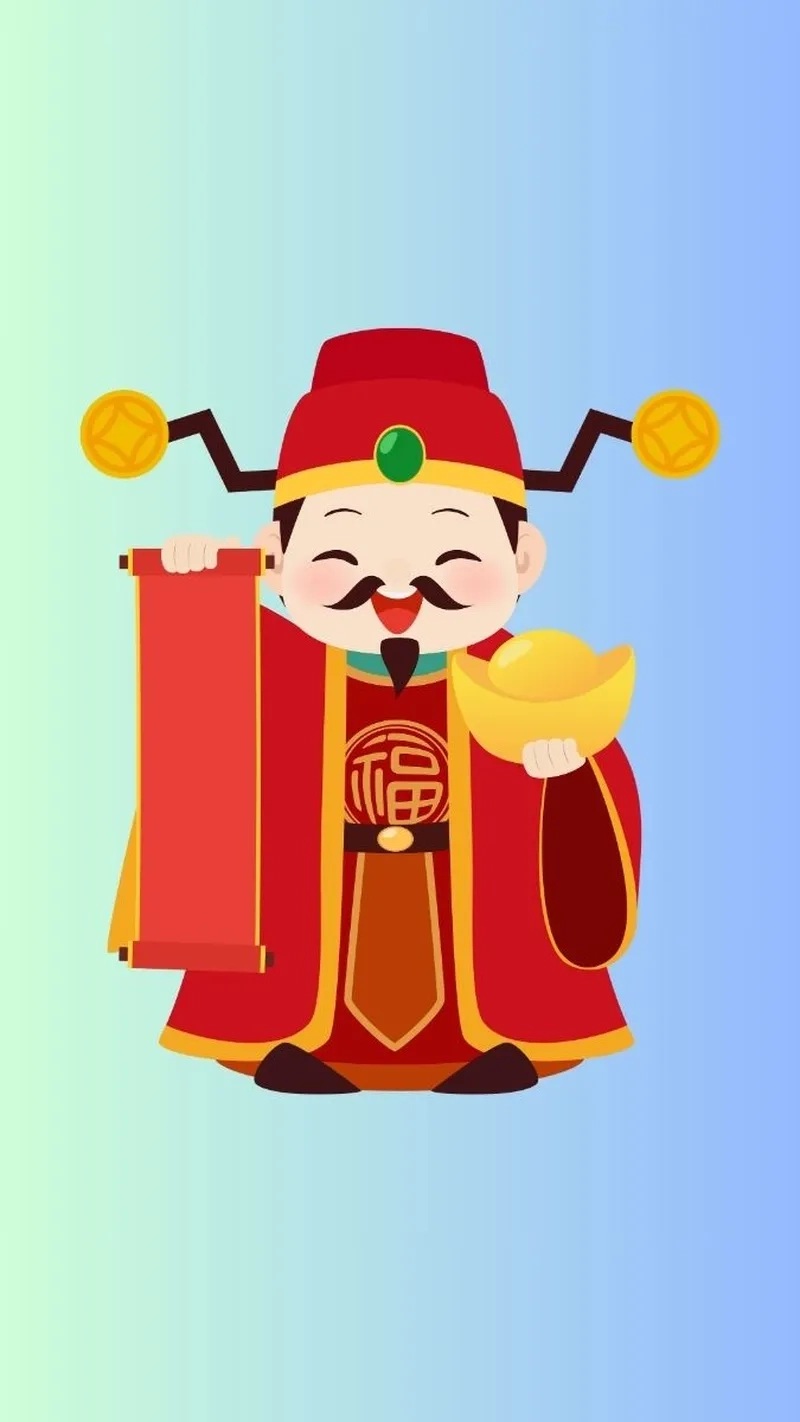 Hình nền thần tài phát lộc phù hợp hình nền thần tài kinh doanh