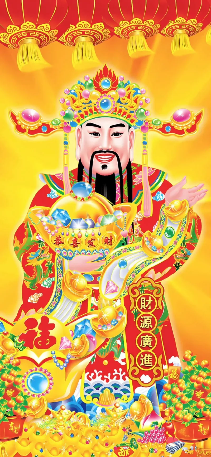 Ông thần tài kết hợp ông địa thần tài giữ lộc bền lâu