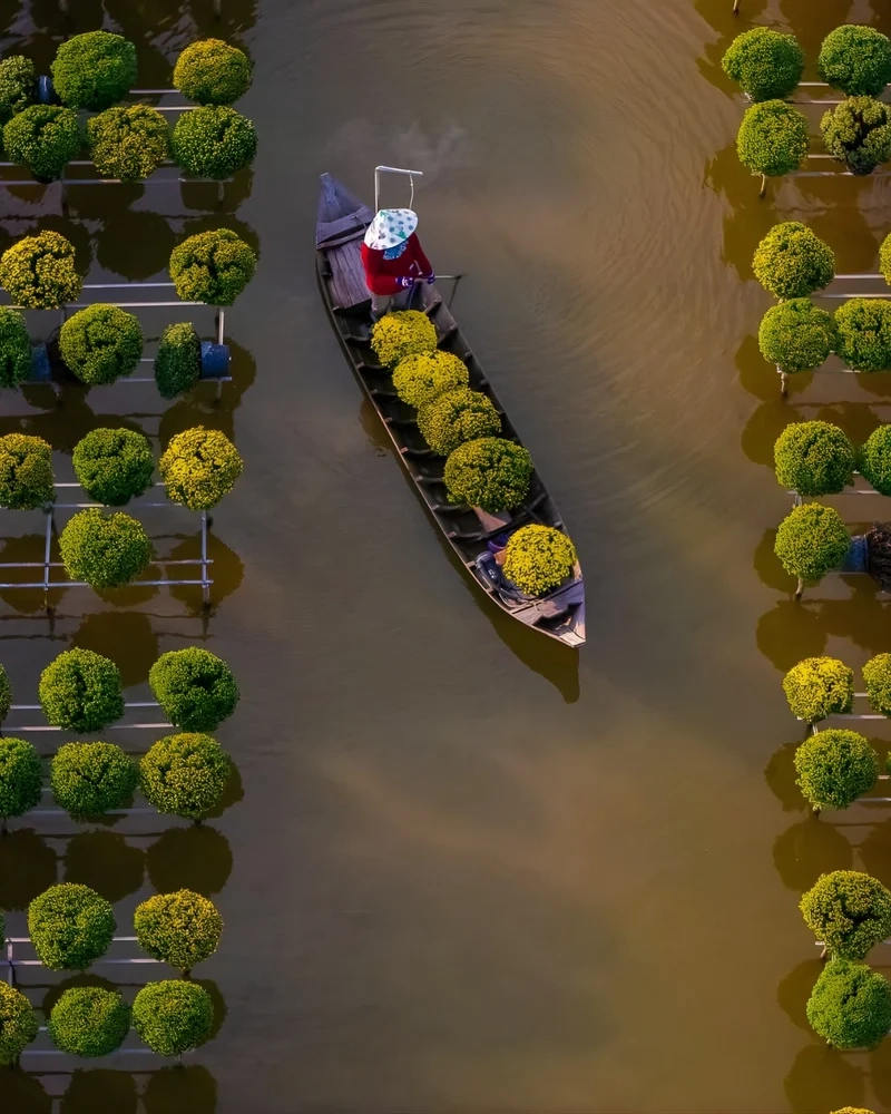 Lưu giữ mùa xuân với Ảnh làng hoa tết