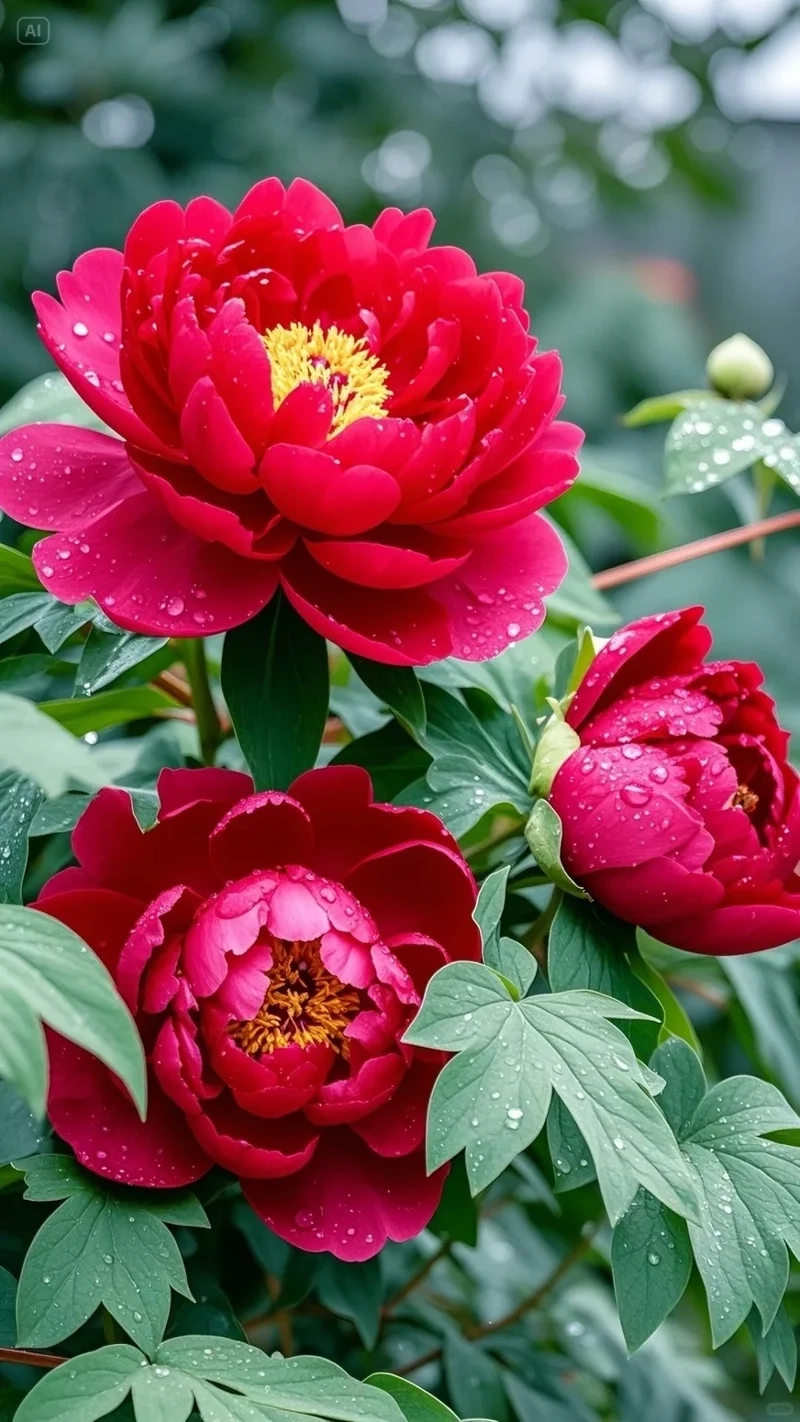 Chọn Hình nền hoa mẫu đơn đỏ cho ngày mới