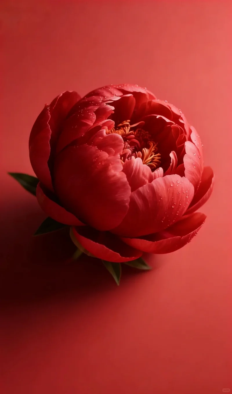 Hình nền hoa mẫu đơn đỏ cho màn hình thêm sinh động