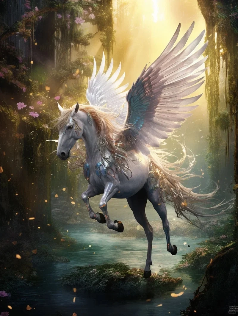 hình nền ngựa có cánh cho màn hình ấn tượng