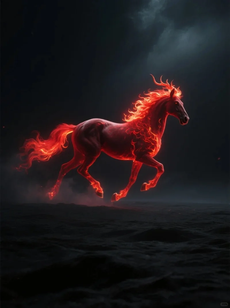 Trang trí desktop bằng hình nền ngựa lửa