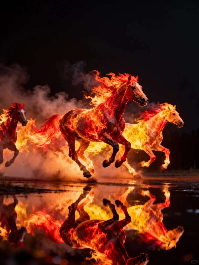 Làm đẹp điện thoại với hình nền ngựa lửa