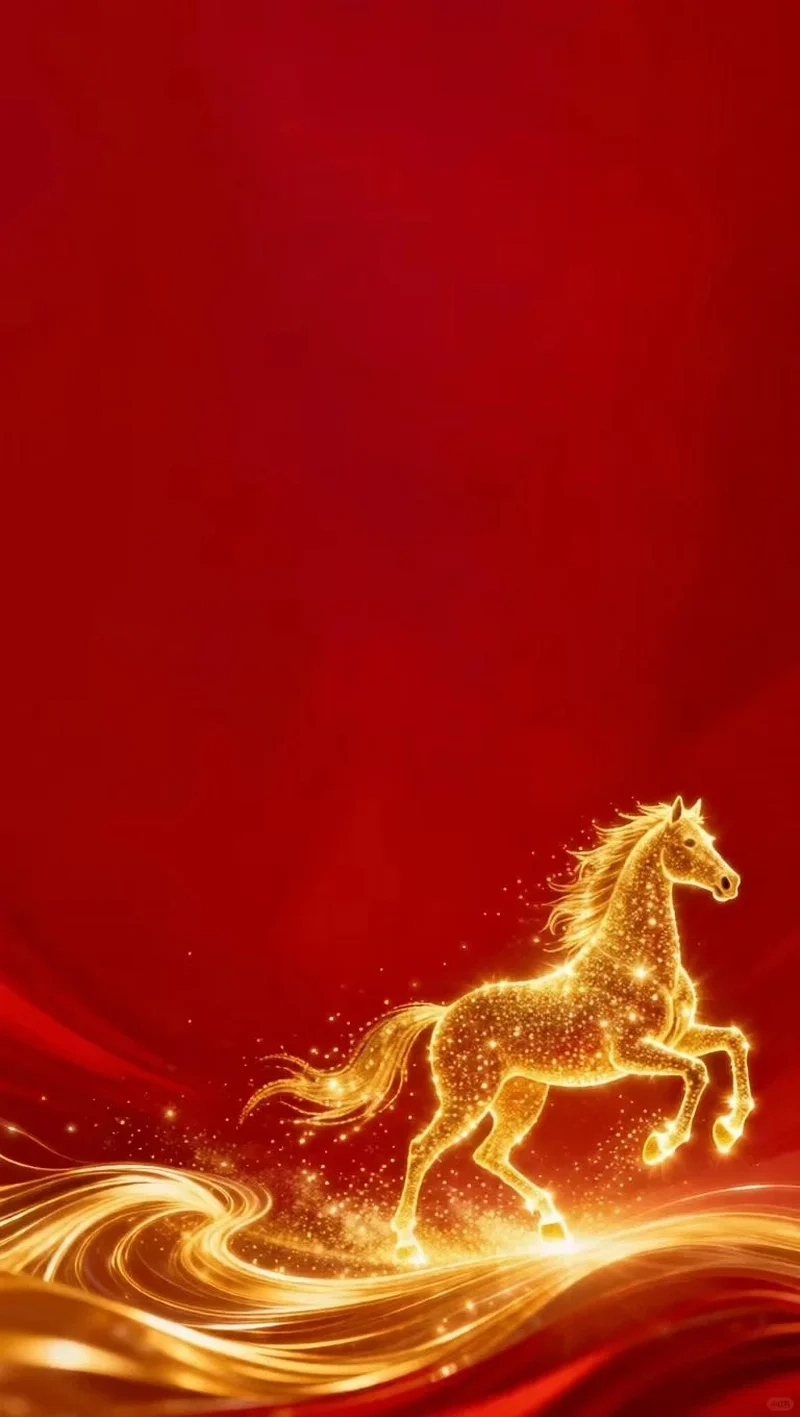 Lưu ngay hình nền ngựa vàng tài lộc miễn phí