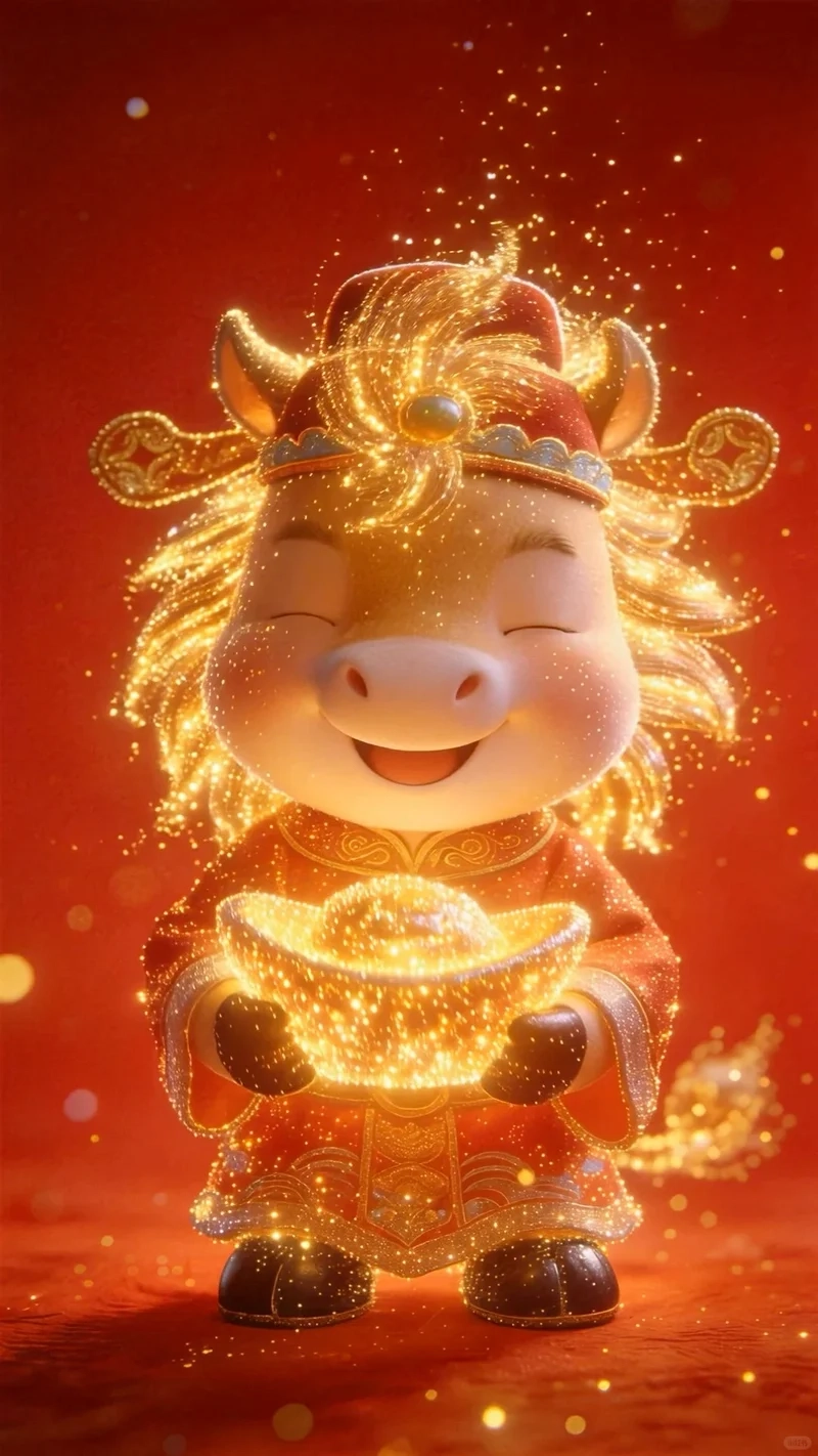 hình nền ngựa vàng tài lộc sắc vàng sang trọng