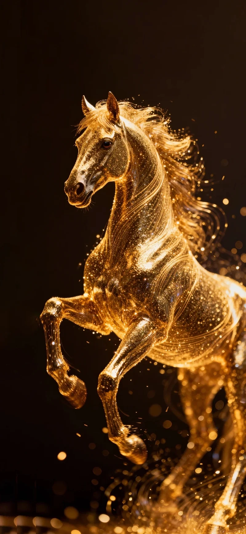hình nền ngựa vàng tài lộc phù hợp mọi thiết bị