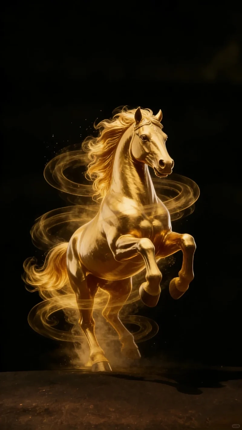 Chọn lọc hình nền ngựa vàng tài lộc tinh tế
